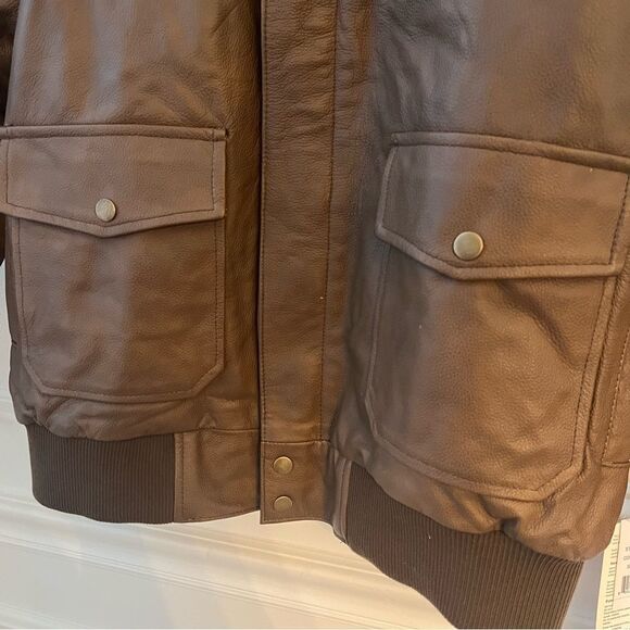 Vintage Leather Men’s Leather Jacket With Removable Faux Fur‎ Lining Medium NWT - Picture 6 of 15